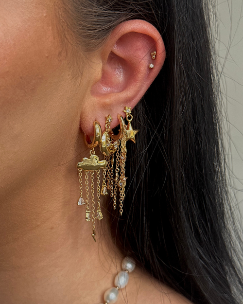 Claudia Huggie Hoop Earrings