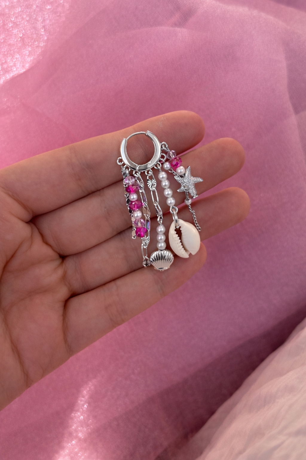 Kailani Pink Hoop Earrings