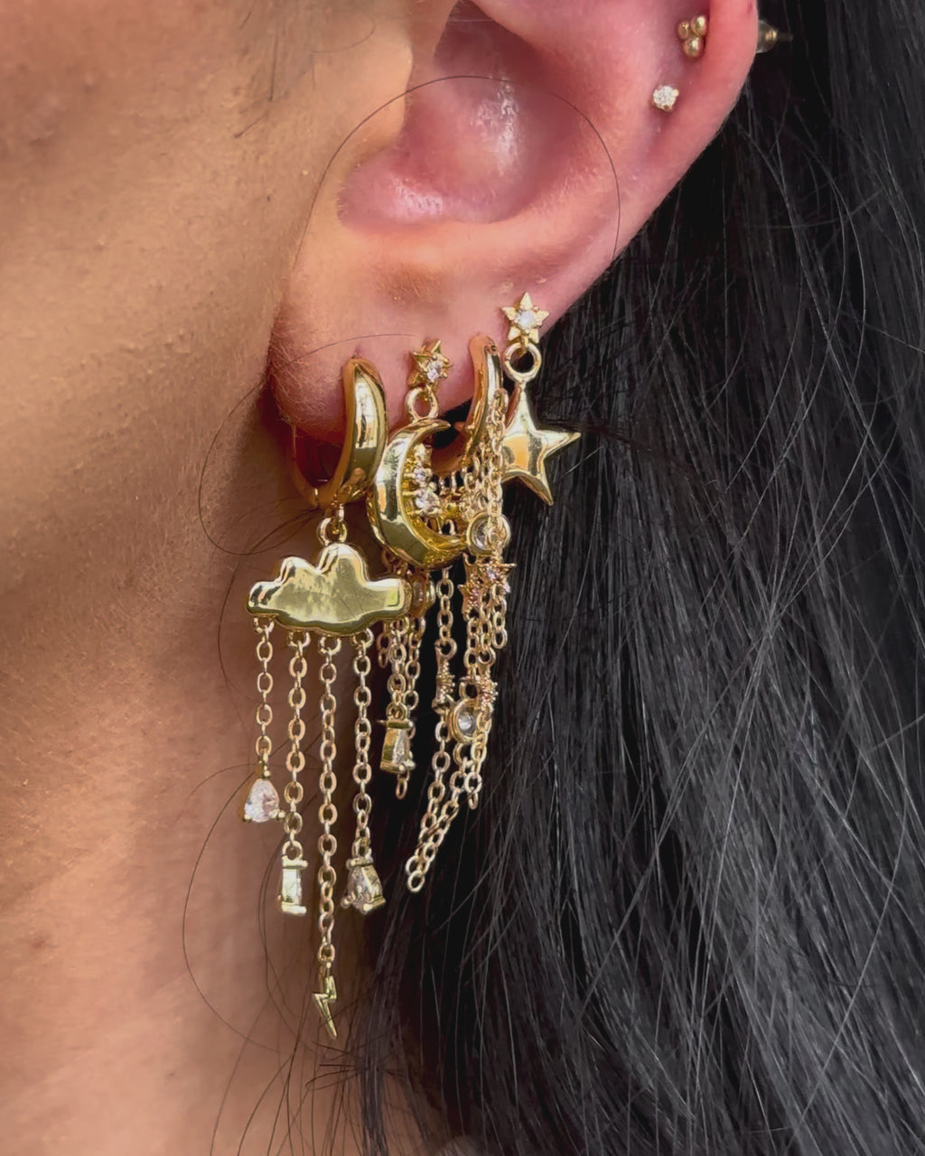 Claudia Huggie Hoop Earrings