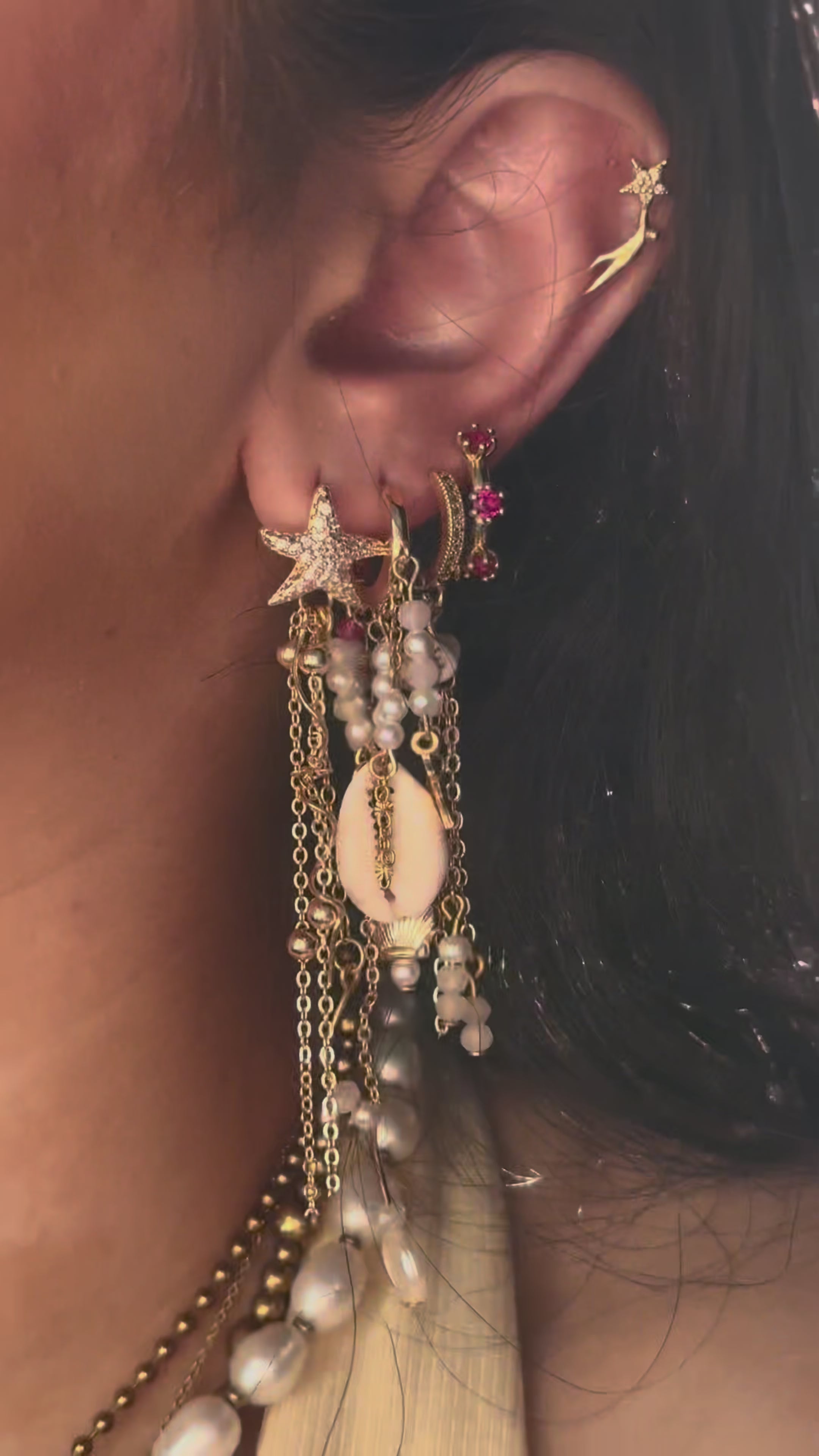 Kailani Pink Hoop Earrings